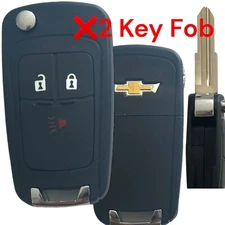 2 Uncut FLIP KEY KEYLESS REMOTE FOB for 2013 2014 2015 GM CHEVY SPARK 95989830