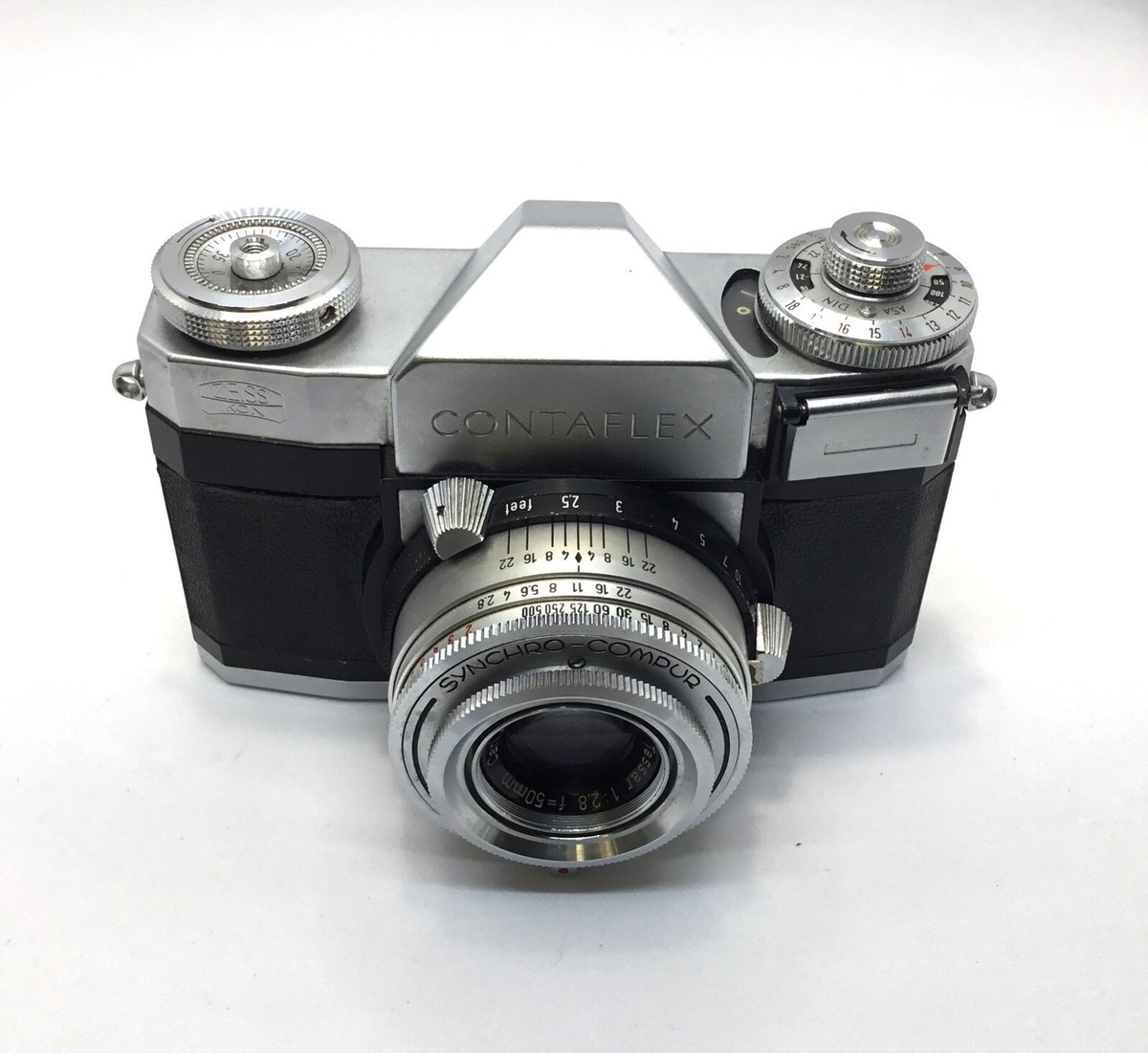 Zeiss Ikon CONTAFLEX SLR Camera Lens Tessar 1:2.8 F=50mm Shutter