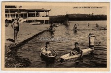 VARESE LAGO DI VARESE SCHIRANNA LIDO BAMBINI CANOE VIAGGIATA 1952 CAIROLI
