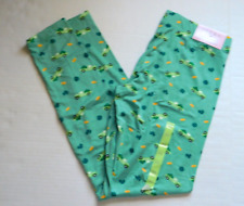 Womens Medium 8 10 Leggings Green St Patricks Day Clovers Trucks SOFT