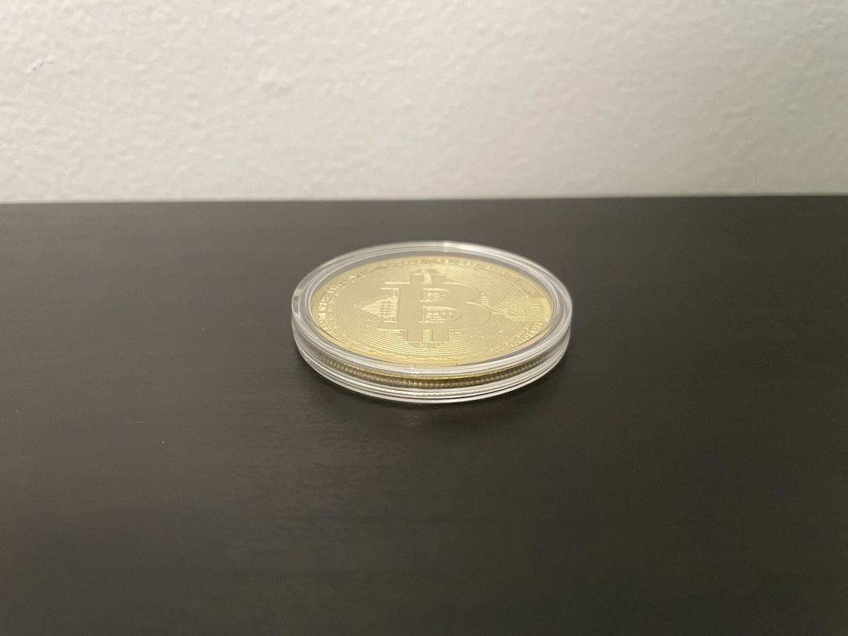 Bitcoin Physical Commemorative Coin Gold Plated w/ Case Crypto Collectible  NEW | eBay