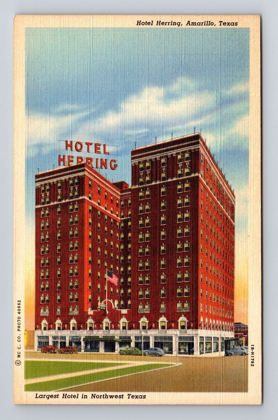 Amarillo TXTexas, Hotel Herring, Advertising, Antique Vintage Souvenir