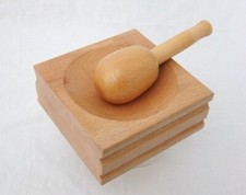 Large 6 Inch Wood Dapping Block With Large Wood Mallet