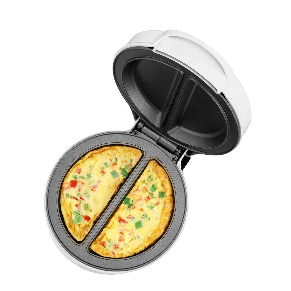HOLSTEIN HOUSEWARES Egg Cooker Omelet Maker Stainless Steel Non-Stick 4-Eggs