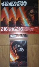 Star Wars 3 UnOpened NEW Packages of Stickers 216 each & 1 Journal 60 Pages