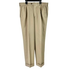 Dockers Premium Pleated Relaxed Fit Cuffed Khaki Pants 36x30