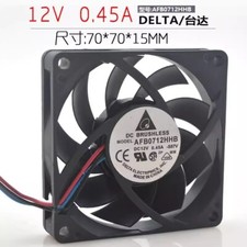 Delta 7015 DC12V 0.45A AFB0712HHB 7CM 3-Wire Cooling Fan
