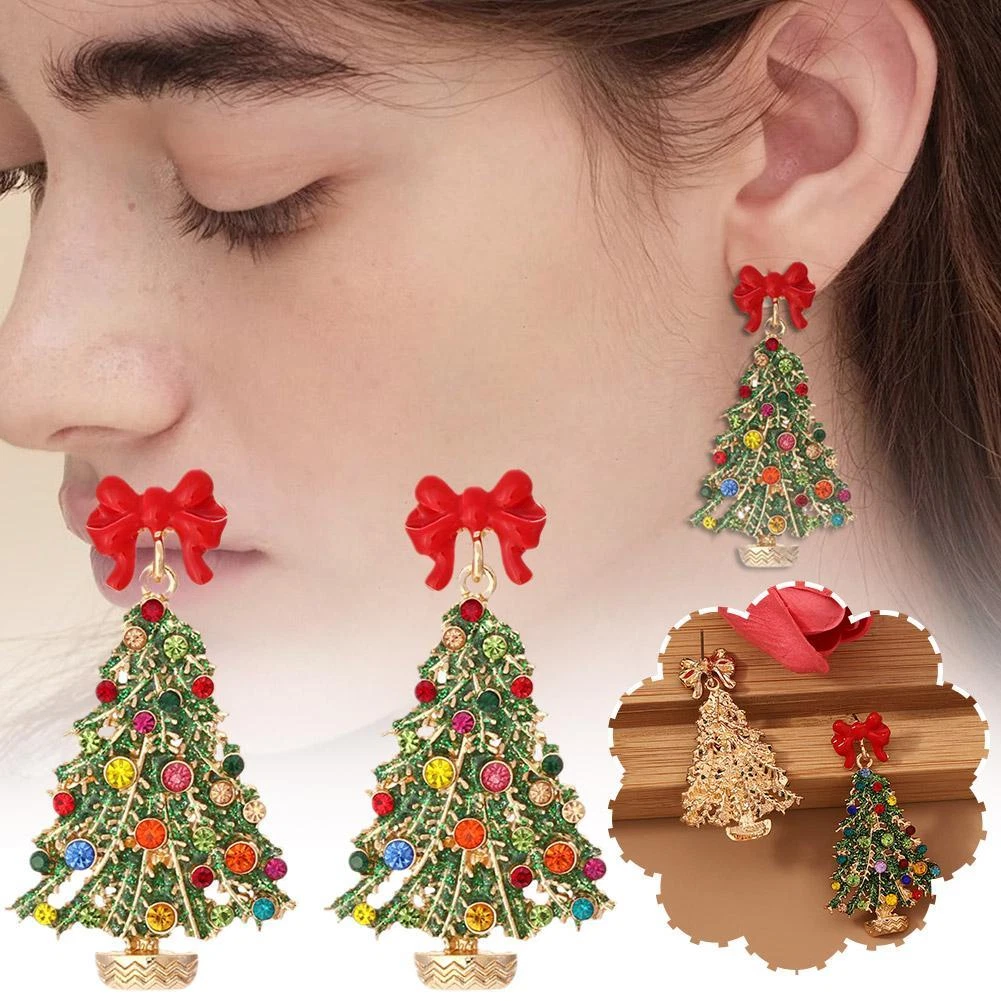 Womens christmas earrings outlet