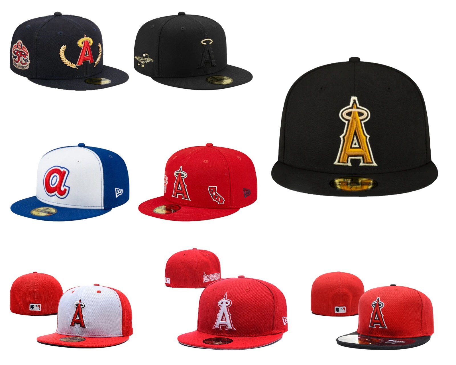 2024 New MLB Los Angeles Angels New Era 59FIFTY Size Cap