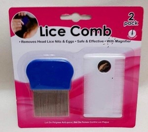 Remove Lice Comb Nits Nit Hair Head Eggs With Magnifier Lens 2pc