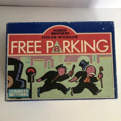 Vintage 1988 Parker Brothers Free Parking Card Game Complete
