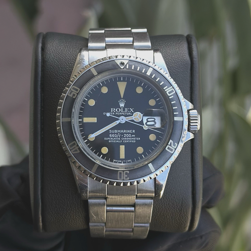 Rolex Submariner Ref: 1680 Matte Black Dial Pumpkin Lume 40mm RARE Vintage Watch