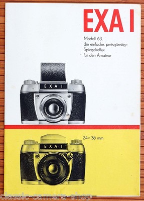 IHAGEE DRESDEN Kamera Prospekt EXA I Modell 63 Broschüre von 1961 (X3012