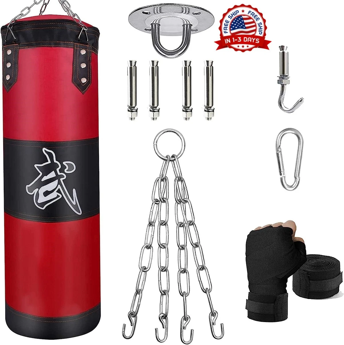 saco bolsa de boxeo kit para adultos y niños punching bag (sin relleno)  2023