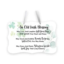 Inspirational Irish Ribbon Wall Sign Décor For Home Living Room Décor 8x12in