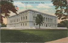 MR ALE PC Detroit MI-Michigan, Detroit "The Public Library" 1924-PM B1557