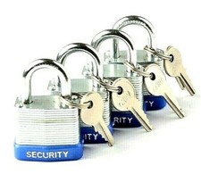 4 pc Laminated steel Padlock 40MM Case hardened steel shackles Short Shank Lock