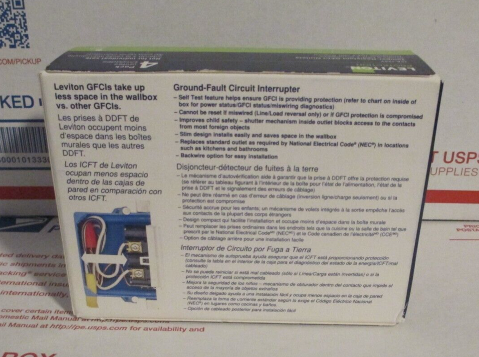 LEVITON GFTR14W GFCI 15A125V TAMPER RESISTANT OUTLETS 4 PACK eBay