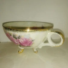 Vintage Rose Gold Iridescent Footed Tea Cup