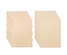 12 Pack Unfinished Wooden Plaques 8"x6"-0.25 Inch Thick Beveled MDF Wood Sign