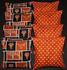 All Weather made w UNIVERSITY of TEXAS LONGHORNS Fabric Cornhole Bean Bags