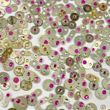 25 Cap Jewel Settings Wrist Pocket Watch Parts Steampunk Repair Watchmaker Lot B