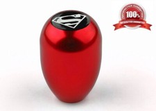 M10 X 1.5 Red Mt Manual Shift Gear Knob W Superman Emblem For Honda Acura
