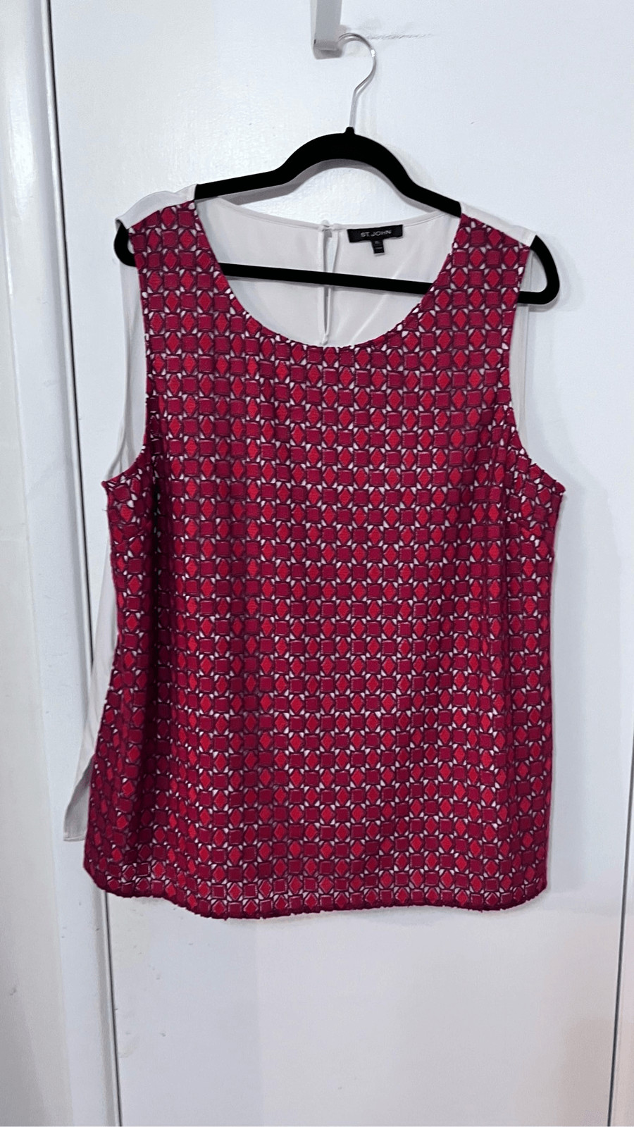 ST. JOHN HIBISCUS MULTI GEOMETRIC PATTERN TOP WOM… - image 2