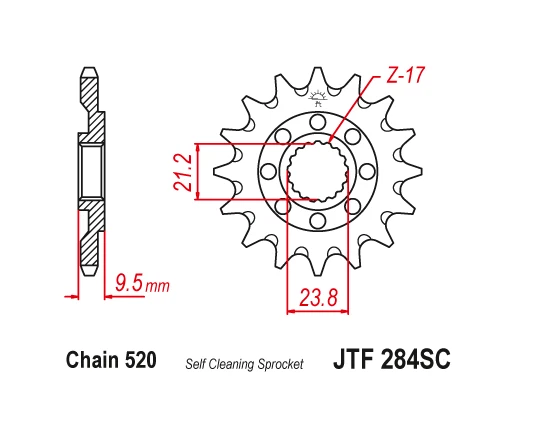 Piñón delantero JT 13 13T dientes CRF450R RX X 02-22 CR250R CR500R 88-07 CRF250R 22 Foto 2 de 4