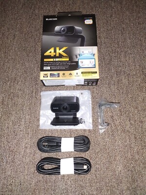 ELECOM 4K HDR webcam - AI Auto-Tracking, Privacy Cover, 60fps, Dual Microphone