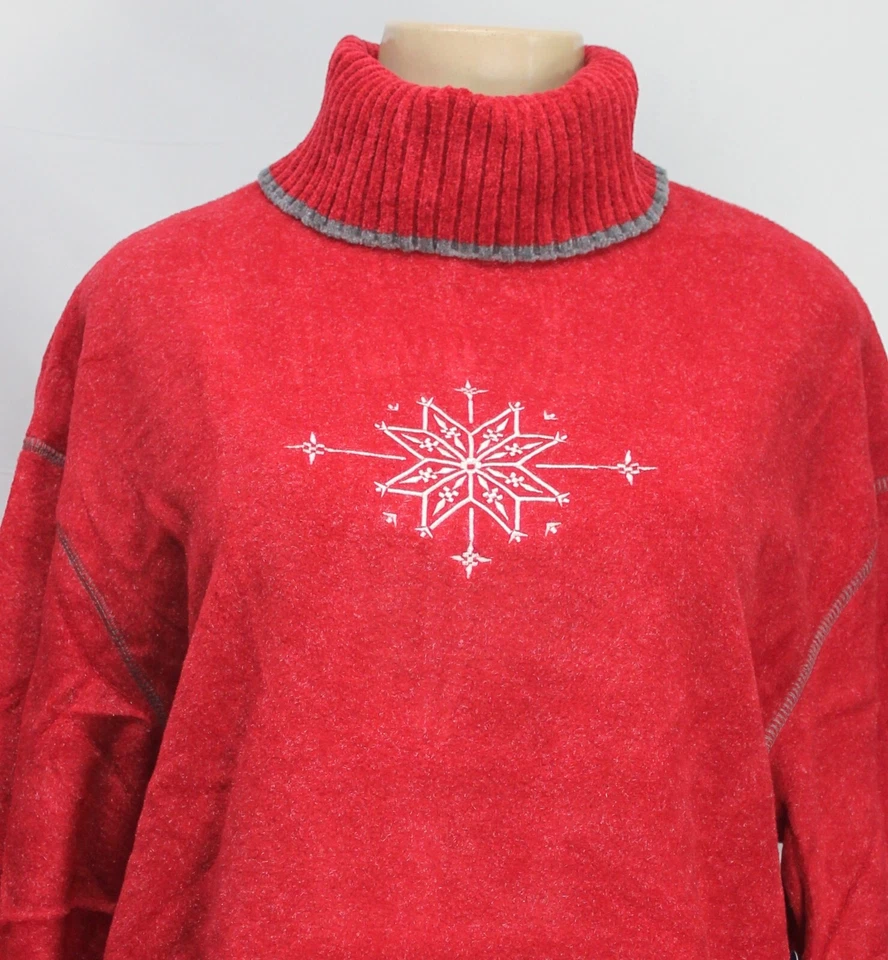 Свитер водолазка Marsh Landing Zeroproof FLeece снежинка красный миниатюрный размер PL - Изображение 3 из 4