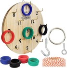 Ring Toss Hook Game with 24 Rings. Beautifully Finished Mens, Dad, Boys/Girls