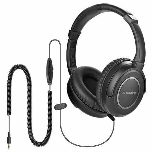 Avantree HF039 Cuffie Con cavo a spirale extra lungo per TV, 5 Metri, Cuffie  | eBay