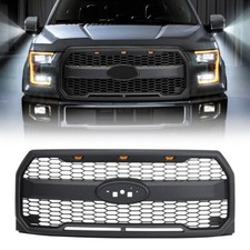 Raptor Style Grill Front Bumper Grille W Amber Lights For 2015-2017 Ford F150