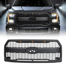 Raptor Style Grill Front Bumper Grille w/ Amber Lights For 2015-2017 Ford F150