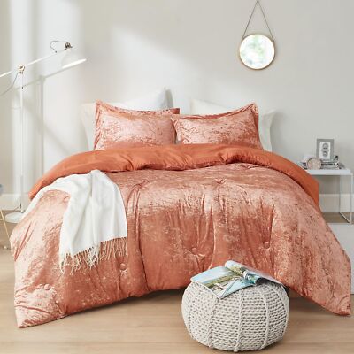 Comfort Spaces Luxe Velvet Comforter Set - King Size, Microfiber Reverse, Jul...