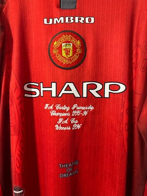 Original Manchester United 1996 1997 Long Sleeve w Original Manchester United 1996 1997 Long Sleeve w