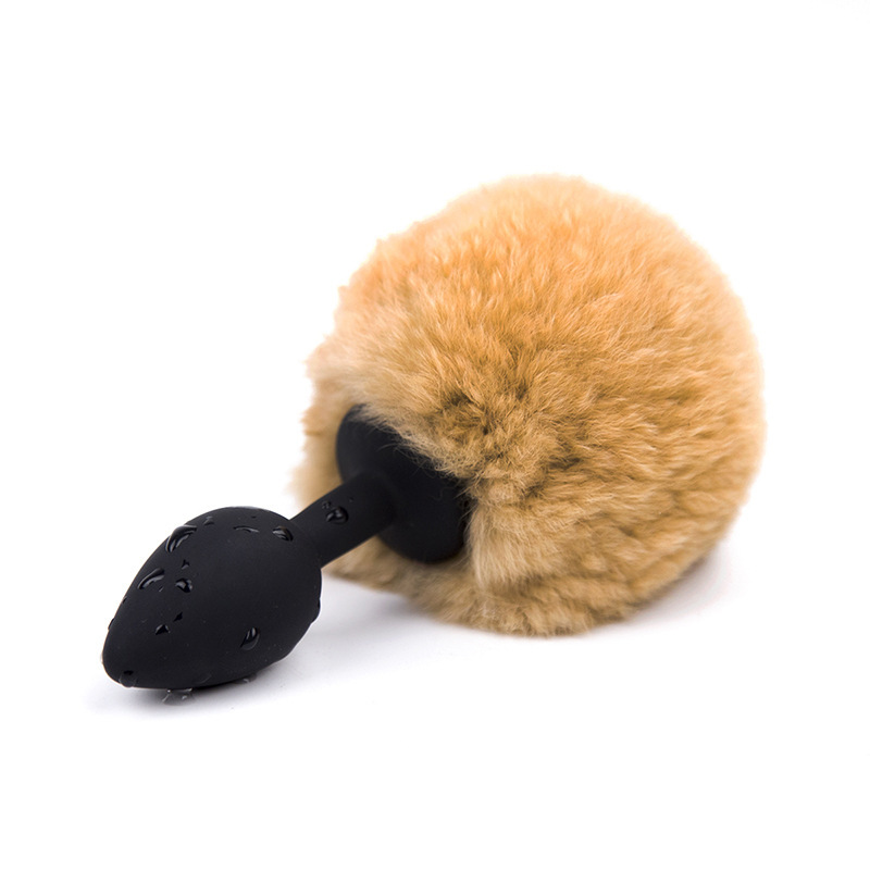 Plug Anal « Rosebud » Queue De Lapin - Silicone Blanc - Sextoy - Neuf