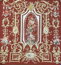 Hand Painted Watercolor Deep Red Chelsea Panel 48” By 48” One Of 4 Available