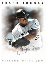 1996 LEAF SIGNATURE SERIES 5 X 7 FRANK THOMAS AUTOGRAPH JUMBO CARD WHITE SOXS