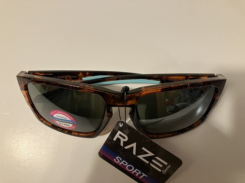 Gafas de sol RAZE Journey Tortuga marco turquesa lentes de humo 26322 - Imagen 23 de 23