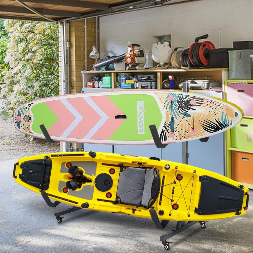 Bonnlo Kayak Stand Freestanding, Storage Rack for TwoKayak, Canoe
