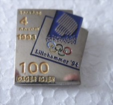 Insigne pin's 100 JOURS Jeux Olympiques d'Hiver 1994 LILLEHAMMER 