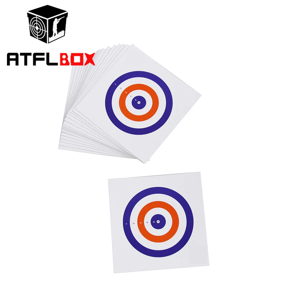 ATFLBOX 100PCS Bright Blue And Orange Paper BB gun shoot cardboard target(14x14) - Image 4 of 4