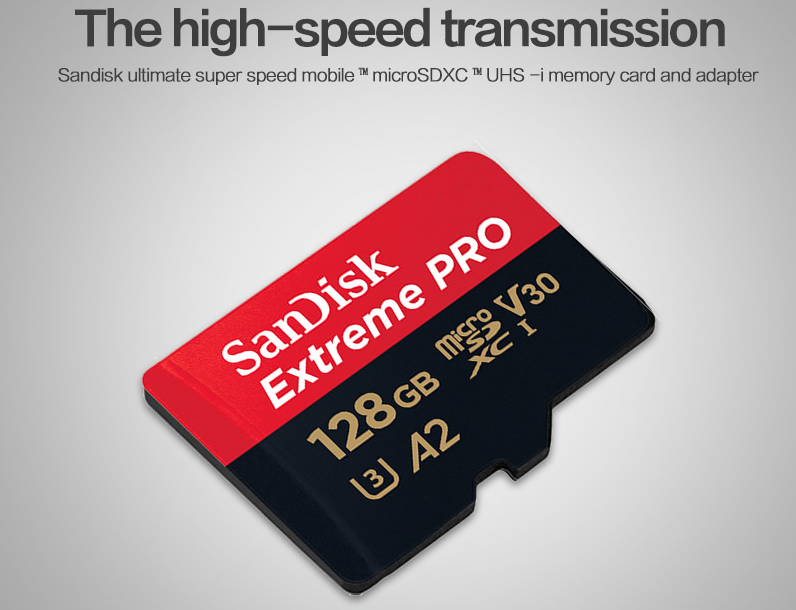 Micro SD Card SanDisk Extreme Pro 32GB 64GB 128GB 256GB 512GB U3 4K Memory  Card