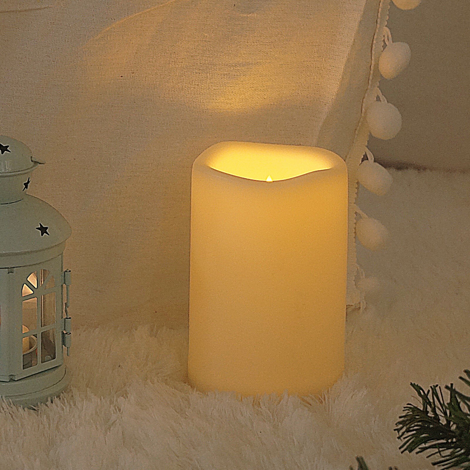 4x6 inch Outdoor Waterproof Battery Operated Candle with Timer Large