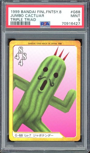 1999 Carddass Masters Final Fantasy VIII Triple Triad G68 Jumbo Cactuar ~ PSA 9 - Picture 1 of 2