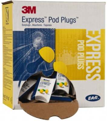 Express Pod Plugs Uncorded Disposable Earplugs, 25 dB, 100 Pairs