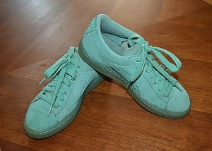 mint green puma shoes