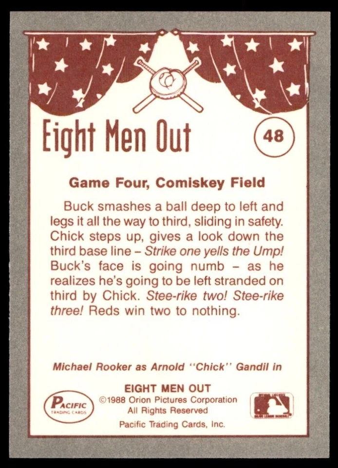 1988 Pacific 8 Men Out Chick leaves Buck stranded at third #48 - Image 2 of 2